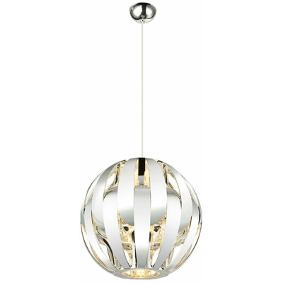 Etc-shop - Lampada a sospensione di lusso soggiorno lampada a sospensione a soffitto sfera cromata nel set tra cui lampadine a LED
