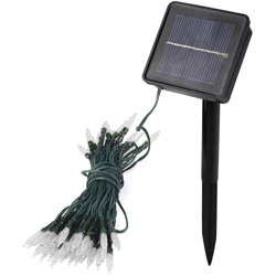 7.5m 50 LED bianco luce solare ghiacciolo stringa luce decorativa bianca impermeabile características