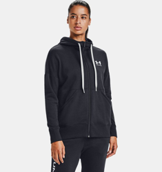 Felpa con cappuccio UA Rival Fleece Full Zip da donna características