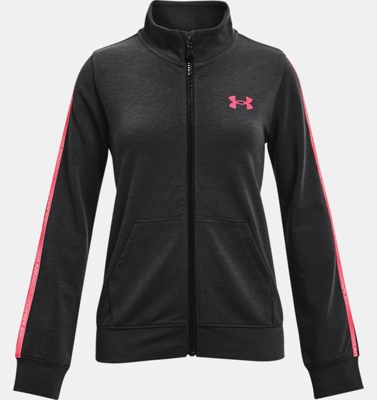 Felpa UA Rival Terry Taped Full Zip da ragazza