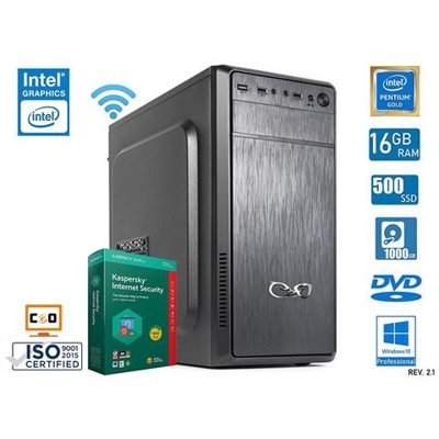 ver - Ceo Alpha V9 - Pc Fisso Intel G5400 3.70ghz 4mb Cache | 16gb Ram Ddr4 | 500gb Stato Solido Ssd | hdd 1000gb | Intel Uhd Graphics 610 | Hdmi / vga Full Hd | Usb 3.0 | Dvd | wi-fi | Kaspersky 2019 | windows 10 Pro
