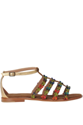 Embellished suede sandals en oferta