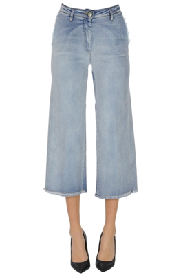 Cropped chino style jeans