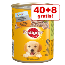 40 + 8 gratis! 48 x 400 g Pedigree Vital Protection - 48 x 400 g Junior con Pollo e Riso características