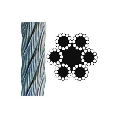 Vigor-blinky - Funi Acciaio Zincato 72 Fili Commerciale Mt. 100 Diametro mm. 5
