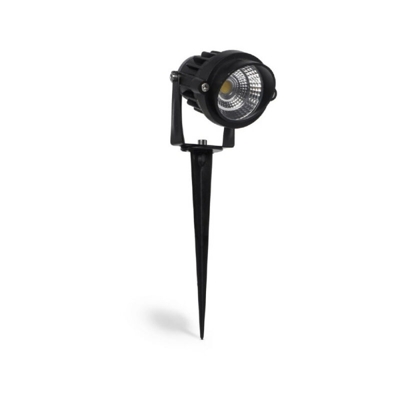 Segnapasso da esterno a picchetto per giardino 5W IP65 | Colore: Nero - Tipo di Luce: Bianco Freddo 6500K
