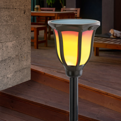 Torcia solare con LED ed effetto fiamma. Torcia da giardino. Lampada solare da giardino esotec 102494 precio