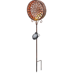 Paletto solare ornamentale da giardino con LED a luce bianca calda. Decorazione da giardino. Lampada solare esotec características