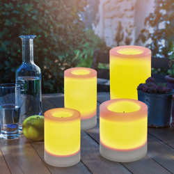 Set di 4 candele solari a LED. Lampada solare decorativa da giardino a forma di candela esotec 102235 características