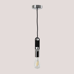 Lampada Clip Metallizzata Acciaio Cromato - Sklum en oferta