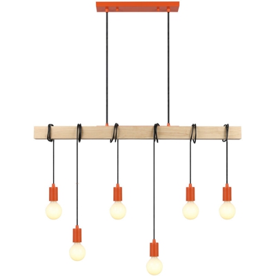 Lampada Tina Arancione Acciaio - Sklum