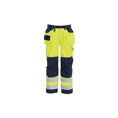Tranemo 4850-44-94-C150 - Pantaloni da Lavoro CE-Me HV, Taglia C150, Colore: Giallo/Blu Marino