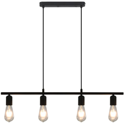 Asupermall - vidaXL Lampada da Soffitto con Lampadine 2 W Nero 80 cm E27 precio