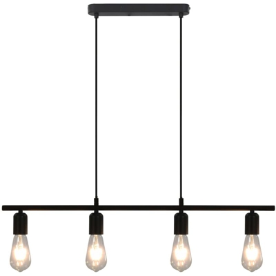 Asupermall - vidaXL Lampada da Soffitto con Lampadine 2 W Nero 80 cm E27