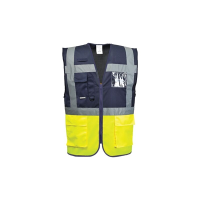 Portwest - Gilet Executive Paris | Small - YeNa - NEUTRO (SENZA PERSONALIZZAZIONE) - Yellow Navy