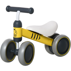 Bicicletta Senza Pedali per Bambini 18-24 mesi 3 Ruote Antiscivolo Giallo - Homcom precio