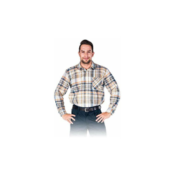 KF-Gbep_XXL, camicia protettiva in flanella, blu navy, beige, arancione, taglia XXL - Reis precio