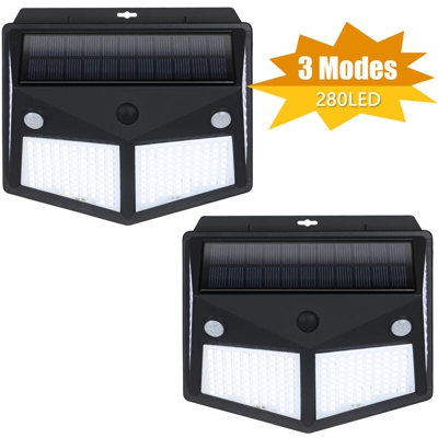 Luce solare per esterni con 280 perle, 3 modalit
