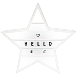 WX-884 scatola luminosa a stella a cinque punte con 96 lettere, doppio uso con cavo USB (senza batteria) en oferta