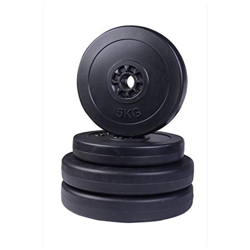 Set di 4 dischi pesi per bilanciere totale 30kg - 2x5kg e 2x10kg en oferta