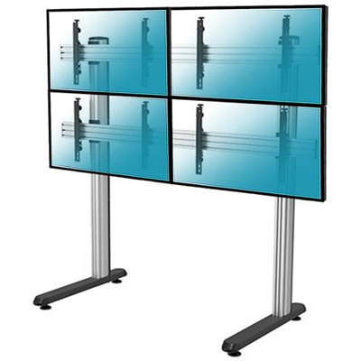 031-2400k1 Supporto Da Pavimento Videowall Per 4 Schermi Monitor Tv Lcd Led 45-55