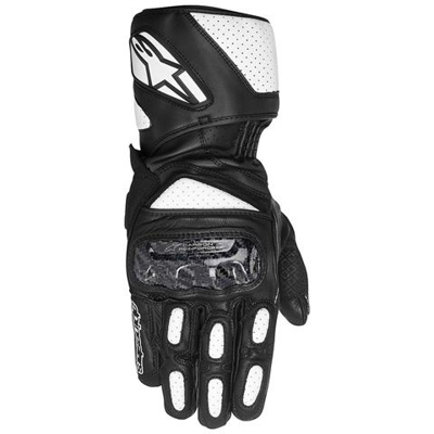 Guanti Moto In Pelle Alpinestars Sp-2 Nero Bianco (m, Nero)