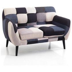 Divano In Tessuto Patchwork Blu Levante 2 Posti precio