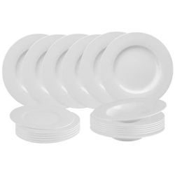 Set Piatti Basic Villeroy & Boch In Porcellana, 12 Pezzi Bianco en oferta