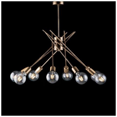 Plafoniera Minimal Moderna Ferro Bronzato Spazzolato Cm 64