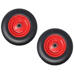 Ruota 2x Pu Sackkarrenrad Margini 6.50-8 / 165x400mm Gomma Solida Pezzi Margini Schlachlos Liberi Certo Sackk precio