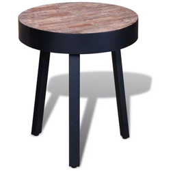 Tavolino Laterale Rotondo In Legno Di Teak Di Recupero características