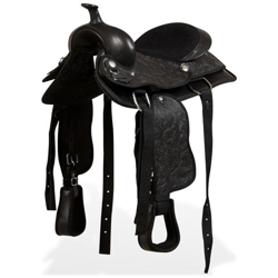 Sella Western Testiera E Pettorale In Vera Pelle 12'''' Nero precio