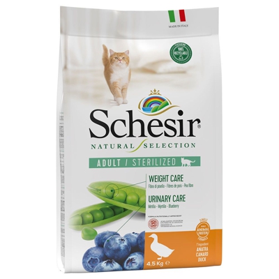 Schesir Natural Selection Adult Sterilized con Anatra - Set %: 2 x 4,5 kg