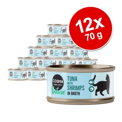 Cosma Nature 12 x 70 g - Tonno con Alici intere