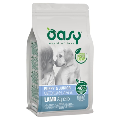 Oasy Puppy & Junior Medium/Large Agnello - Set %: 2 x 12 kg