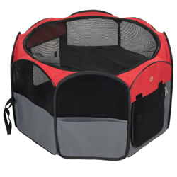 Recinto in nylon - L 116 x P 116 x H 59,5 cm, grigio/rosso en oferta