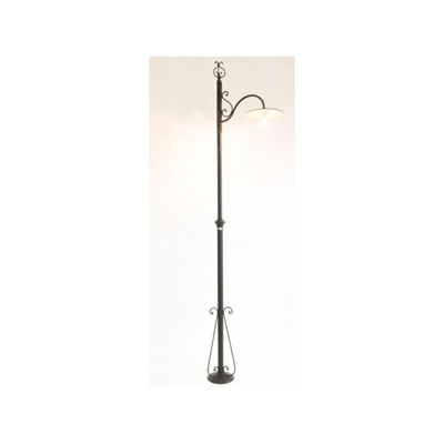 Cruccolini - Lampione piantana piatto in ferro battuto h max280cm lanterna piantana lampada