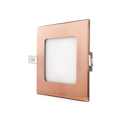 Downlight LED Slimline Piazza 120X120 Mm 6W 480Lm 50.000H Bronzo | Bianco Caldo (GL-CL-S6N-B-WW)