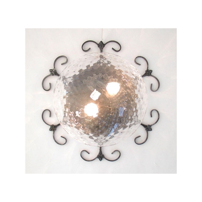 Cruccolini - Plafoniera lampada applique edera cm45 colore nero argento