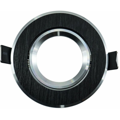 Portafaretto incasso porta faretto led orientabile a molla rotondo nero LM-1607