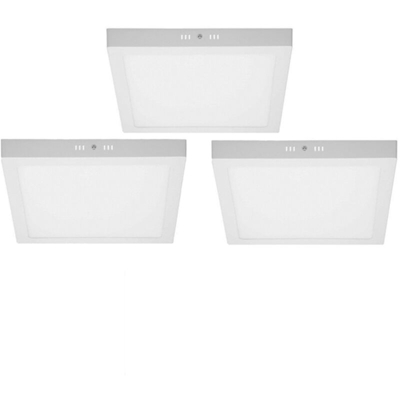 3 x Plafoniera a LED 18W AC 220-240 V 1213 Lumen 220 x 220 mm IP53 LED Pannello Bianco Neutro 4000K Quadrato Faretto da Incasso Pannello LED Quadrato