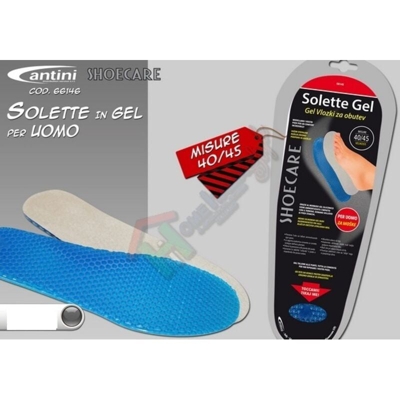 Cantini - Paio soletta solette in gel uomo 40/45 gel comfort sollievo piedi stanchi