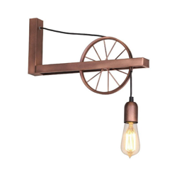 Lampada a Parete Pav - Applique - con Ruota - per Soggiorno, Camera - Rame in Metallo, 43 x 10 x 27 cm, 1 x E27, 60 W precio