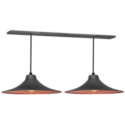 Lampada a Sospensione Ramus - Plafoniera - da Parete - Grigio Scuro in Metallo, 56 x 25 x 70 cm, 2 x E27, 60 W características