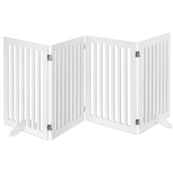 Relaxdays Griglia di Sicurezza per Cani, Regolabile, Divisorio per Bambini, Camino & Stufa, MDF, 70x206,5 cm, Bianco en oferta