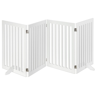 Relaxdays Griglia di Sicurezza per Cani, Regolabile, Divisorio per Bambini, Camino & Stufa, MDF, 70x206,5 cm, Bianco