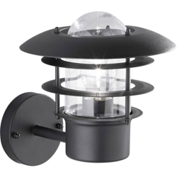 Wofi - Lampada da parete per esterno nero IP44 in vetro trasparente trasparente vetro 4029.01.10.7000 en oferta
