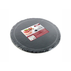 Ilsa - Piano tondo in ardesia con scanalatura cm 33 en oferta