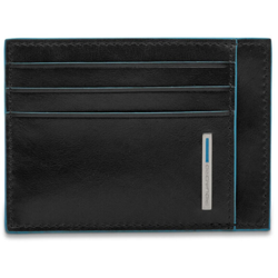 Bustina Porta Carte di Credito Tascabile Collezione Blue Square Nero características