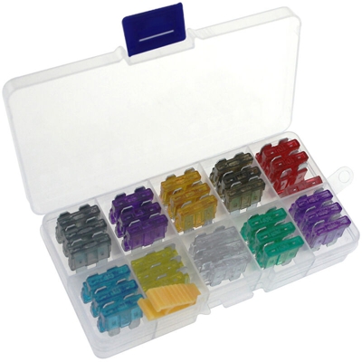 Asupermall - Fusibile standard 60 pezzi + scatola trasparente F2673-Z